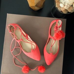 Wild Diva faux suede pointy toe flats